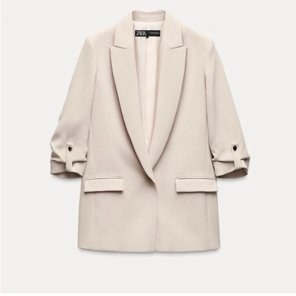 Zara Oversized Light Beige Women's Blazer